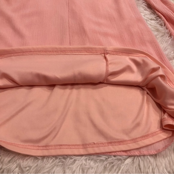 Altar’d State Lace Front Mini Dress Bell Sleeve Size M Pink - Picture 6 of 10